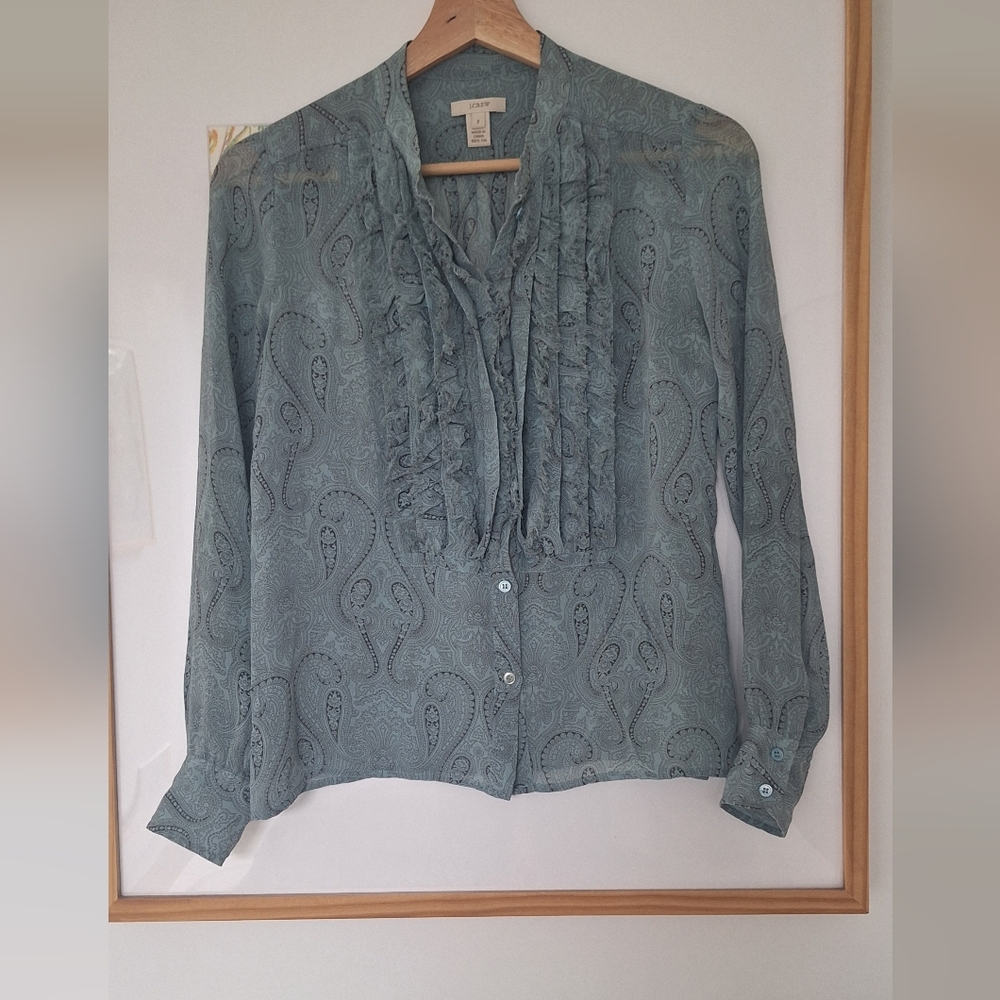J. Crew 100% Silk Blouse